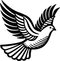 Vector illustrations depict a flying dove of peace and a silhouette of an eagle, both symbolizing freedom in nature's design