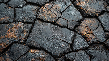 Fototapeta premium Drought impacting soil quality agricultural fields close-up photography dry environment macro view environmental issues