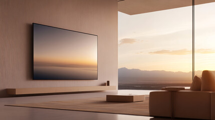 Fototapeta premium Modern living room with TV