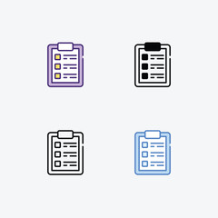 Planning  icons set in different style vector stock illustration