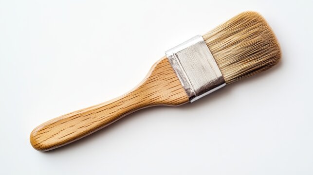 A baking brush isolated on a pure white background, realistic lighting and shadow, ideal for cut-out and compositing