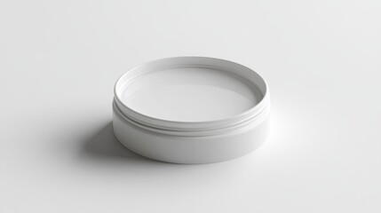 A contact lens case isolated on a pure white background, realistic lighting and shadow, ideal for cut-out and compositing