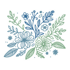 decorative hand drawn floral pattern with intricate leaf textures and sketch style design for home accessories and pillow prints

