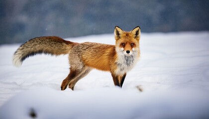 red fox in snow