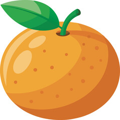 A vibrant and detailed vector art illustration of a delicious satsuma fruit, showcasing its juicy segments and bright color.