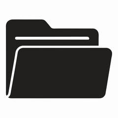 Folder icon silhouette vector illustration