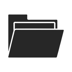Folder icon silhouette vector illustration