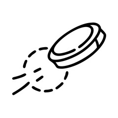 Flying Frisbee Sports Disc Icon Design