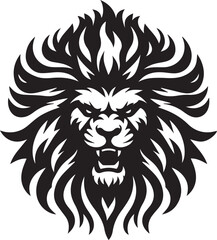 Fierce Lion Head Vector – Bold Tribal Tattoo & Logo Design