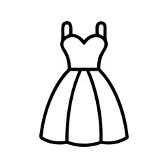 ball gown clothing dresses line drawn outline vector art - illustration of ball gown fashion clothes isolated transparent background
