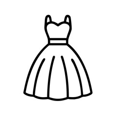 ball gown clothing dresses line drawn outline vector art - illustration of ball gown fashion clothes isolated transparent background