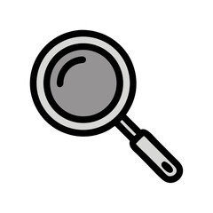 Frying Pan with Side Handle Icon Design