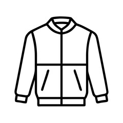 bomber jacket clothing dresses line drawn outline vector art - illustration of bomber jacket fashion clothes isolated transparent background