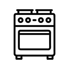 Gas Range Stove with Burners Icon Design