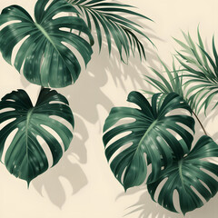 seamless pattern with palm trees