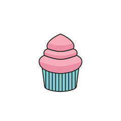 delicious cupcake icon vector illustration template design