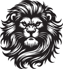 Fierce Lion Head Vector – Bold Tribal Tattoo & Logo Design