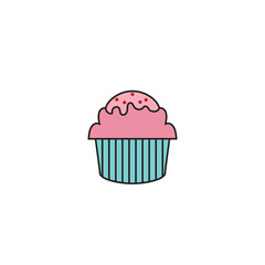 delicious cupcake icon vector illustration template design