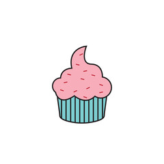 delicious cupcake icon vector illustration template design