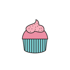 delicious cupcake icon vector illustration template design