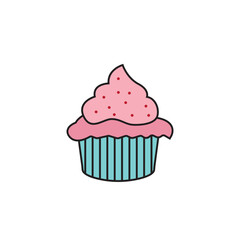 delicious cupcake icon vector illustration template design