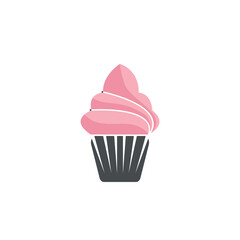 delicious cupcake icon vector illustration template design