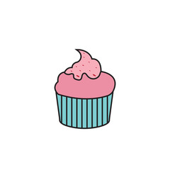 delicious cupcake icon vector illustration template design