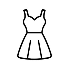 mini dress clothing dresses line drawn outline vector art - illustration of mini dress fashion clothes isolated transparent background