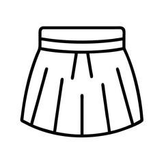 mini skirt clothing dresses line drawn outline vector art - illustration of mini skirt fashion clothes isolated transparent background