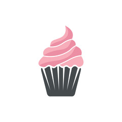 delicious cupcake icon vector illustration template design