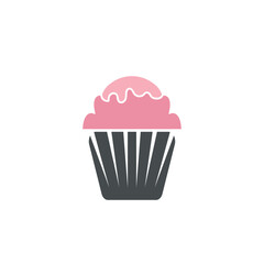 delicious cupcake icon vector illustration template design