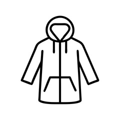 raincoat clothing dresses line drawn outline vector art - illustration of raincoat fashion clothes isolated transparent background