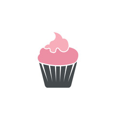 delicious cupcake icon vector illustration template design