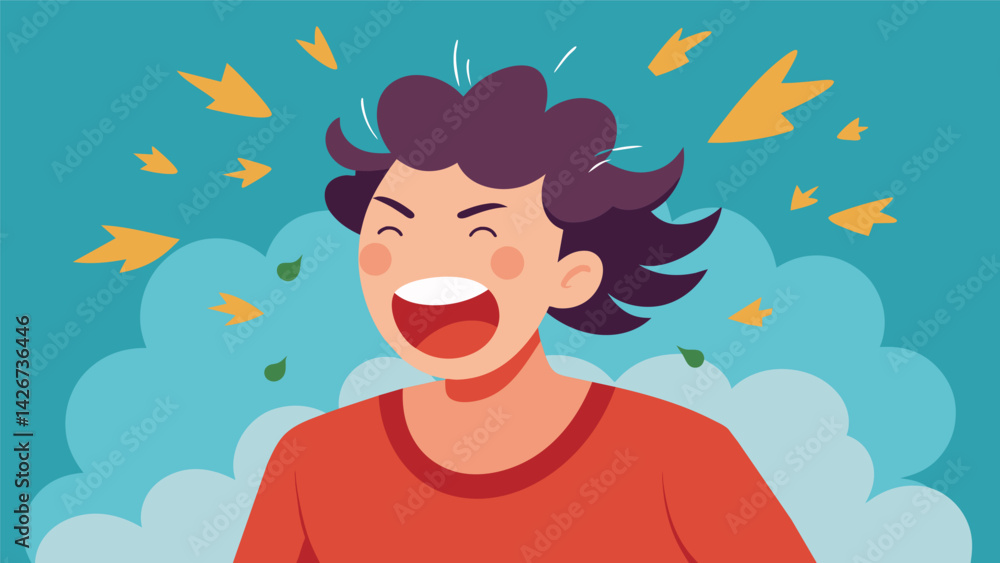 Poster a person uses humor to diffuse their anger making light of a frustrating situation and choosing to l