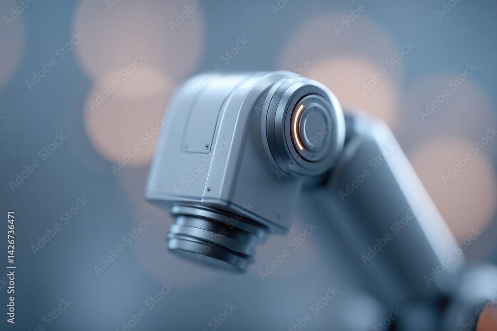 Aufkleber close-up of advanced robotic arm assembly in modern factory setting