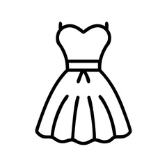 tulle dress clothing dresses line drawn outline vector art - illustration of tulle dress fashion clothes isolated transparent background