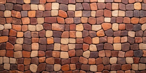Naklejka premium Multicolored Stone Mosaic Wall Texture Background