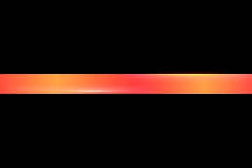 Obraz premium Horizontal Gradient Bar in Orange and Red on Black Background - Abstract Design Element