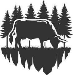 Angus cattle silhouette