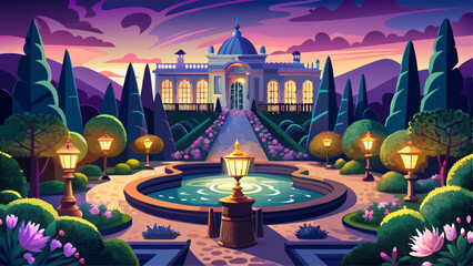 Very beautiful Enchanting Evening at Tryon Palace Gardens: Low Light Photography