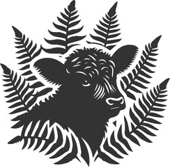 Angus cattle silhouette