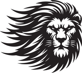 Fierce Lion Head Vector – Bold Tribal Tattoo & Logo Design