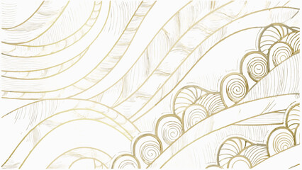 vector art deco line wave pattern  gold on blue el (1).eps