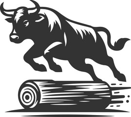 Obraz premium Angus cattle silhouette