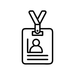 ID Badge with Card Slot Icon Design