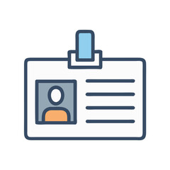 ID Badge with Card Slot Icon Design