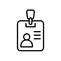 ID Badge with Card Slot Icon Design