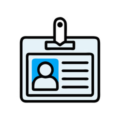 ID Badge with User Profile Icon Design