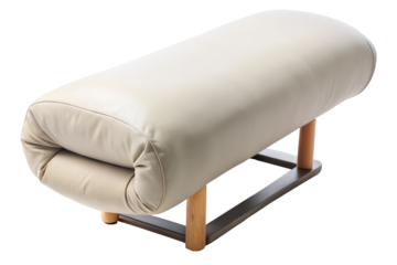 Massage table bolster for leg support comfort isolated on a transparent background