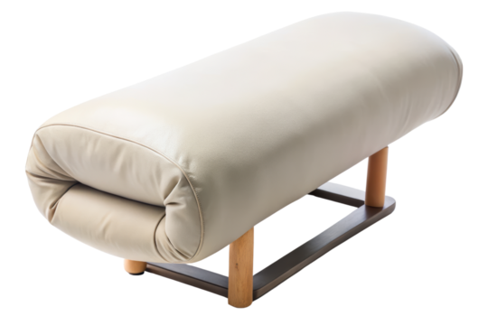 Massage table bolster for leg support comfort isolated on a transparent background